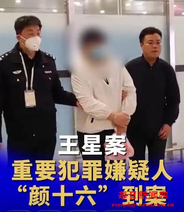 王星案重要犯罪嫌疑人“颜十六”到案